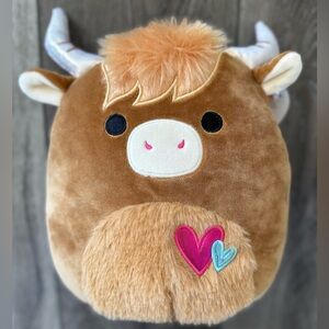 NWT Original Squishmallows 8-Inch Wilfred The Highland Cow Valentines Day Plush